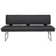 SITZBANK in Metall, Textil Schwarz  - Schwarz, Design, Textil/Metall (195/91/65cm) - Dieter Knoll