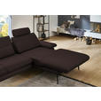 ECKSOFA in Echtleder Braun  310/180 cm  - Schwarz/Braun, Design, Leder/Metall (310/180cm) - Dieter Knoll