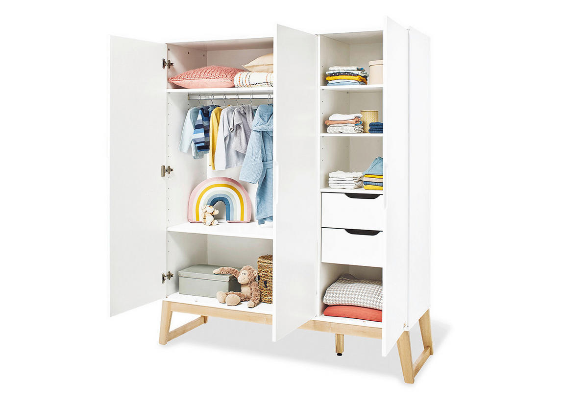 BABYZIMMER PINOLINO BRIDGE  - Eschefarben/Weiß, Design, Holz/Holzwerkstoff - Pinolino