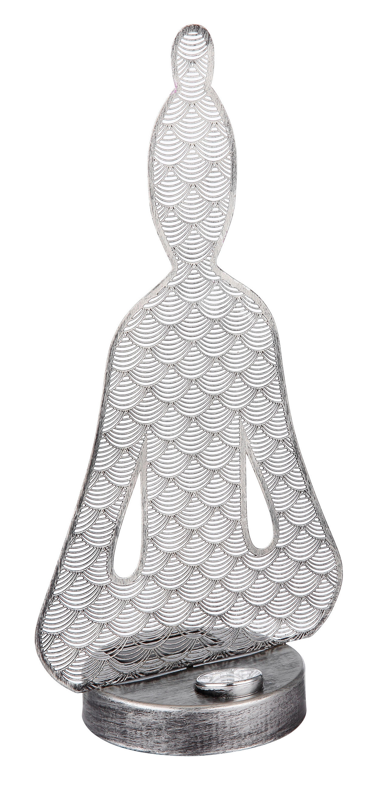 SVJETILJKA SOLARNA  - srebrne boje/prozirno, Design, metal/plastika (19/12/36cm) - Globo