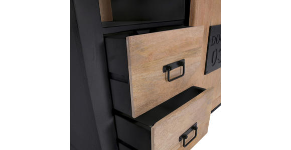WEINSCHRANK  - Anthrazit/Schwarz, LIFESTYLE, Holz/Metall (90/85/45cm) - Landscape