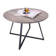 COUCHTISCH in Holz, Metall 60/60/40 cm  - Eichefarben/Schwarz, Natur, Holz/Metall (60/60/40cm) - Novel