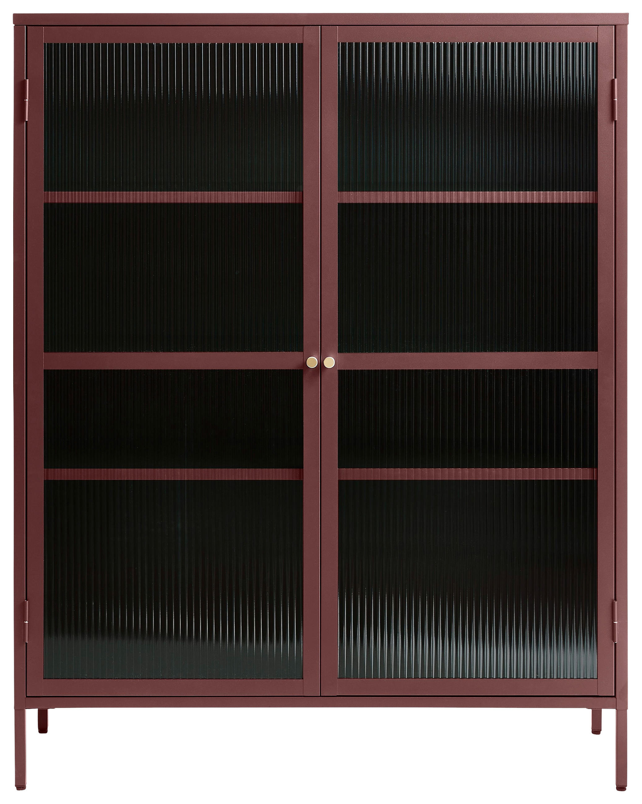 HÖG BYRÅ guldfärgad, vinröd  110/140/40 cm  - vinröd/guldfärgad, Design, metall/glas (110/140/40cm) - Lomoco