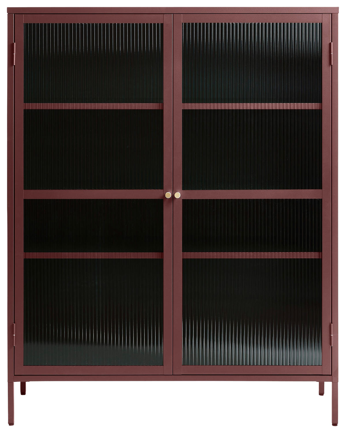 HÖG BYRÅ guldfärgad, vinröd  110/140/40 cm  - vinröd/guldfärgad, Design, metall/glas (110/140/40cm) - Lomoco