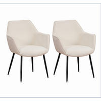 SET NASLANJAČEV, tekstil bela  - črna/bela, Moderno, kovina/tekstil (61/84/59,5cm) - MID.YOU