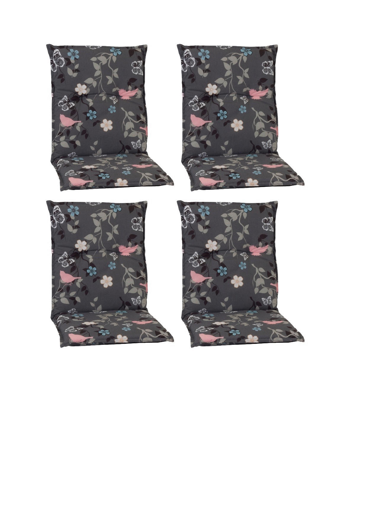 SESSELAUFLAGE Vogel  - Grau, Basics, Textil (100/50/6cm) - Gardenson