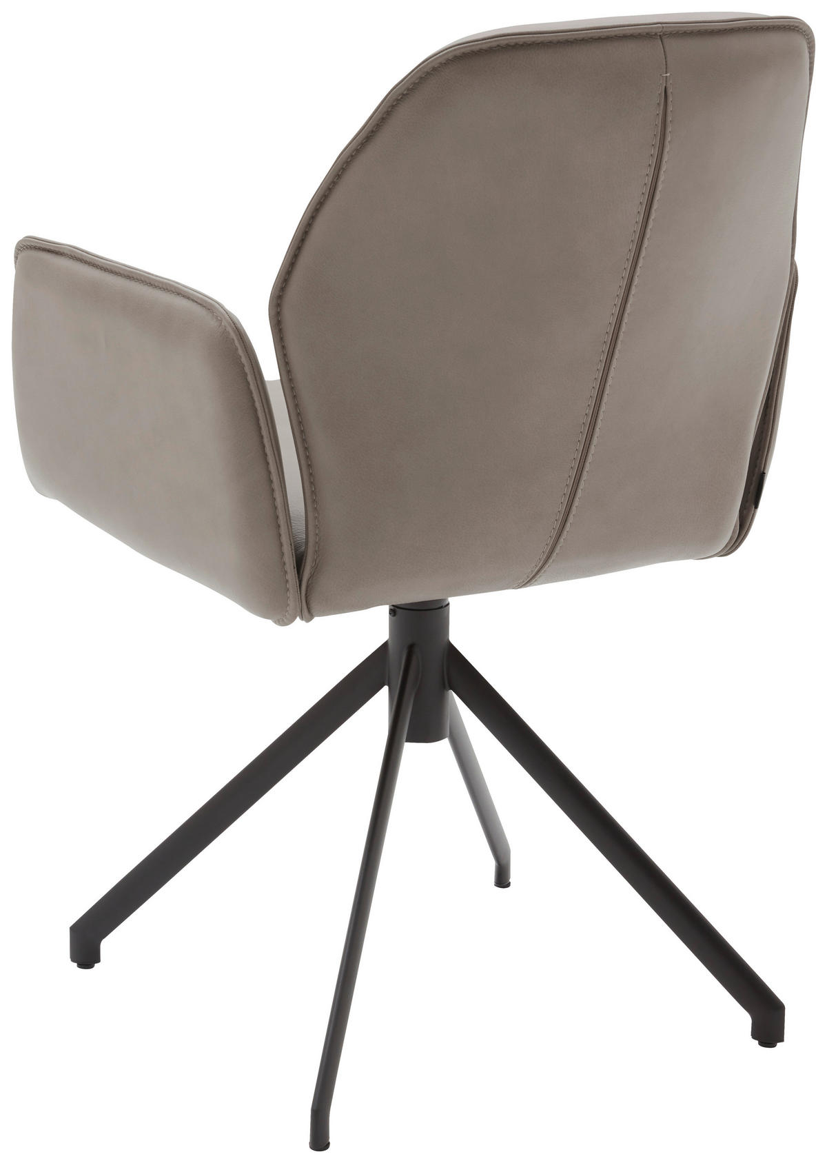 ARMLEHNSTUHL  in Echtleder pigmentiert  - Taupe/Schwarz, Design, Leder (66/89/66cm) - Dieter Knoll