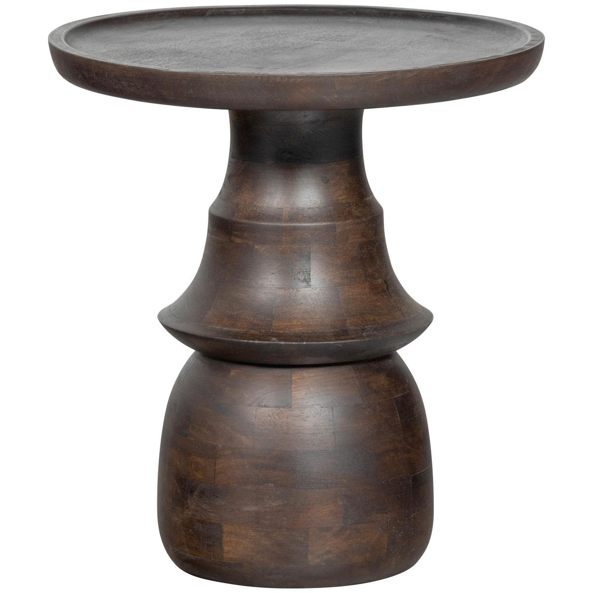 BEISTELLTISCH 50/50/55 cm Mangoholz Dunkelbraun rund  - Dunkelbraun, Design, Holz (50/50/55cm) - Livetastic