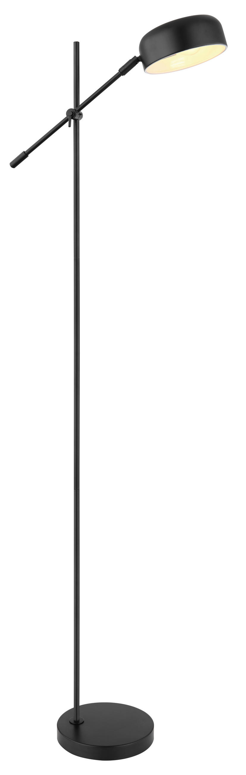 STEHLEUCHTE 47,7/20/139 cm    - Schwarz, Basics, Metall (47,7/20/139cm) - Globo