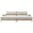 BIGSOFA Cord Naturfarben, Beige  - Beige/Schwarz, Design, Textil/Metall (296/83/177cm) - Dieter Knoll