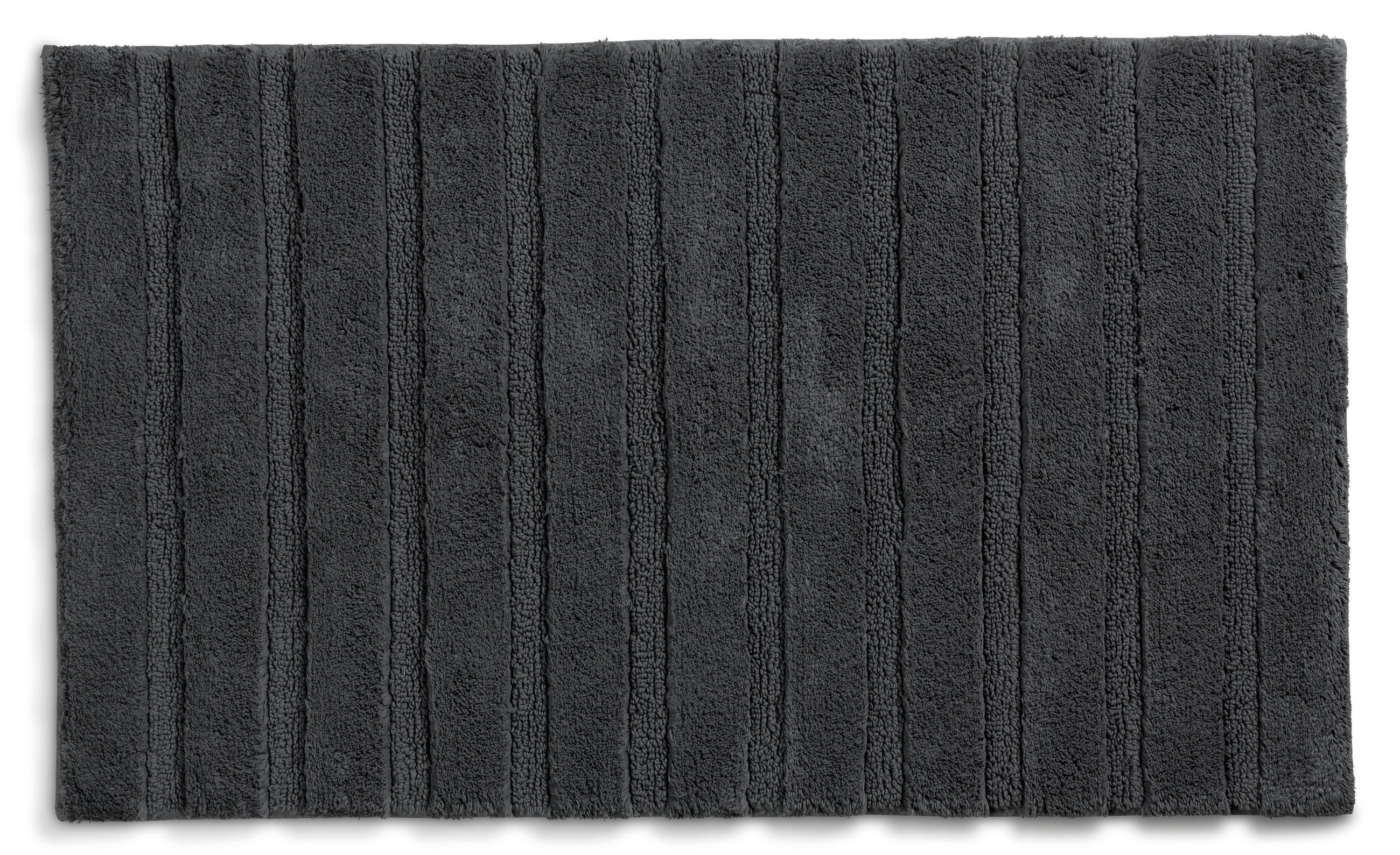 BADEMATTE Grau  - Grau, KONVENTIONELL, Textil (120/70/1,6cm) - Kela