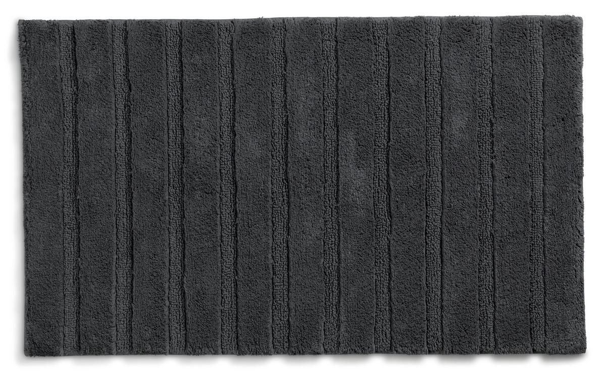BADEMATTE Grau  - Grau, KONVENTIONELL, Textil (120/70/1,6cm) - Kela