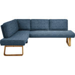 ECKBANK 174/240 cm  in Eichefarben, Dunkelblau  - Eichefarben/Dunkelblau, Design, Holz/Textil (174/240cm) - Dieter Knoll