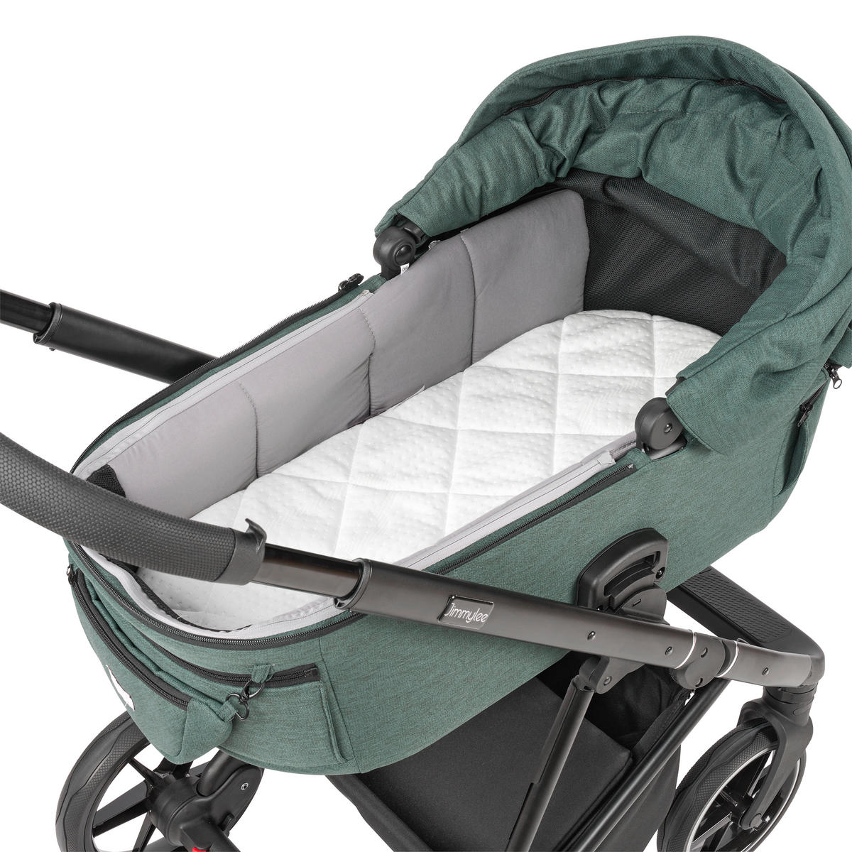 BARNVAGNSSET  - skogsgrön/svart, Basics, metall/textil (57,5/116/101cm) - Jimmylee