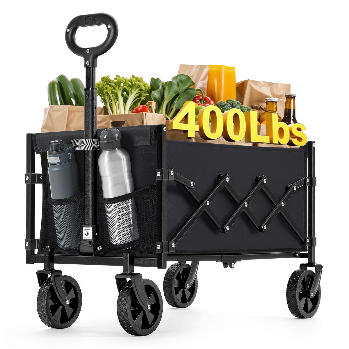BOLLERWAGEN Schwarz 67/42/90,5 cm  - Schwarz, Basics, Textil/Metall (67/42/90,5cm)