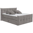 BOXSPRINGBETT 180/200 cm  in Dunkelgrau  - Dunkelgrau/Schwarz, Basics, Holzwerkstoff/Kunststoff (180/200cm) - Esposa