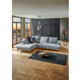 ECKSOFA in Chenille Hellblau  - Schwarz/Hellblau, Design, Textil/Metall (224/305cm) - Dieter Knoll