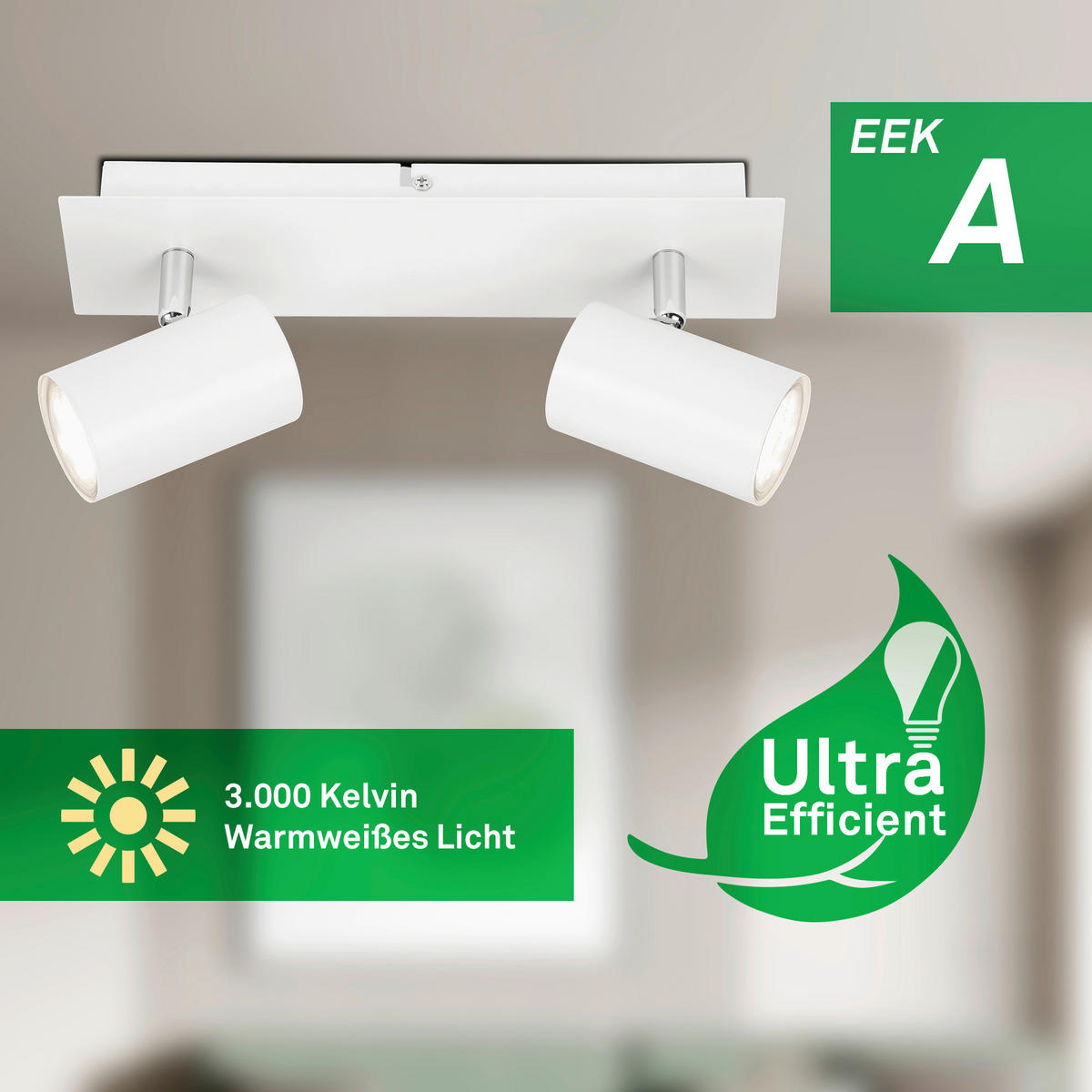 LED-STRAHLER Isil A 29/8/12,3 cm   - Weiß, Basics, Metall (29/8/12,3cm)