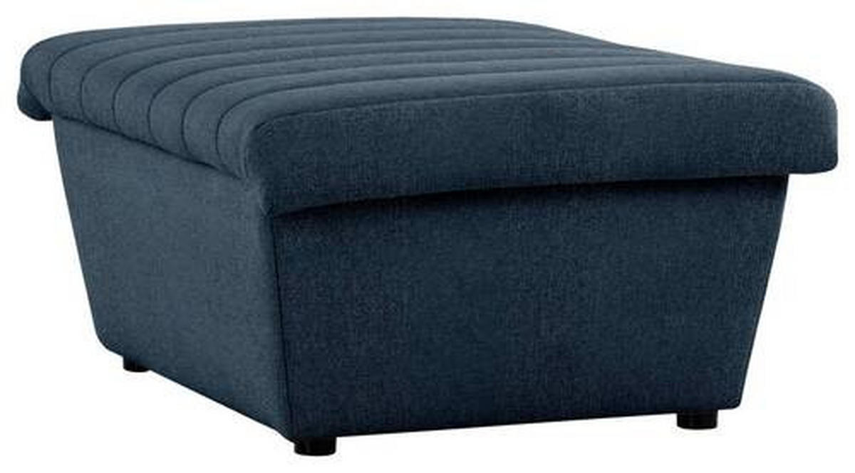 HOCKER in Textil Dunkelblau  - Schwarz/Dunkelblau, Design, Kunststoff/Textil (90/43/105cm) - LOOKS by W.Joop