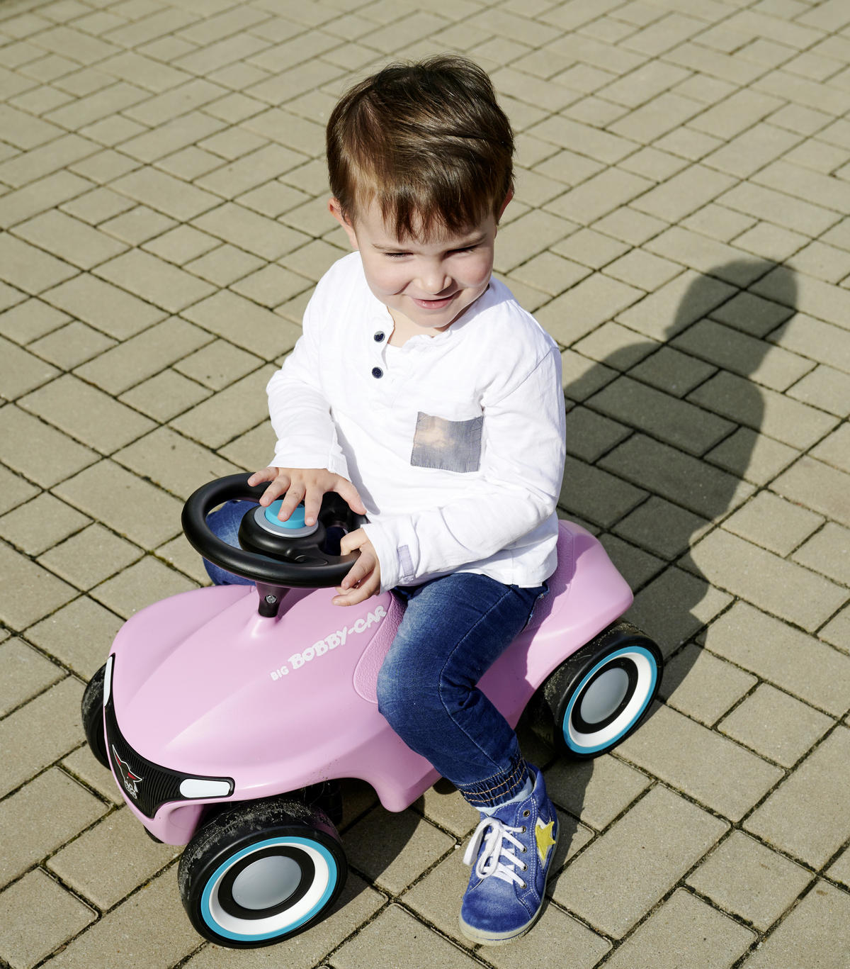 RUTSCHFAHRZEUG BIG Bobby Car Neo  - Schwarz/Rosa, Basics, Kunststoff (57/30/39cm) - BIG