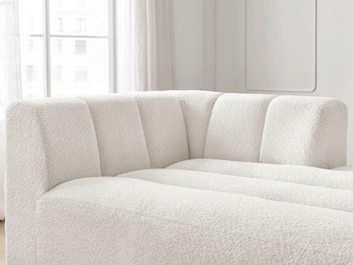SOFAELEMENT ANNECY Bouclé Weiß  - Schwarz/Weiß, MODERN, Kunststoff/Textil (120/72/170cm)