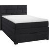 BOXSPRINGBETT 120/200 cm  in Dunkelgrau  - Wengefarben/Dunkelgrau, KONVENTIONELL, Textil (120/200cm) - Carryhome
