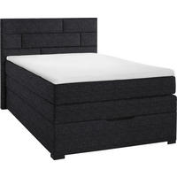 BOXSPRINGBETT 120/200 cm  in Dunkelgrau  - Wengefarben/Dunkelgrau, KONVENTIONELL, Textil (120/200cm) - Carryhome