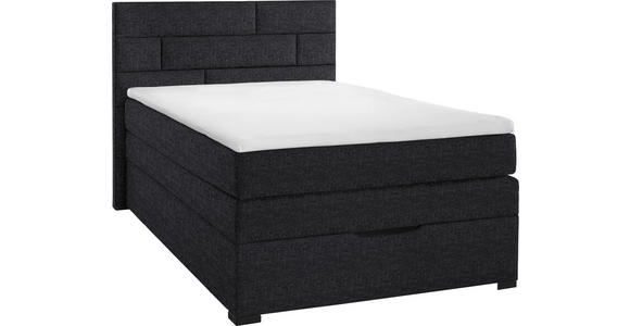 BOXSPRINGBETT 140/200 cm  in Dunkelgrau  - Wengefarben/Dunkelgrau, KONVENTIONELL, Textil (140/200cm) - Carryhome