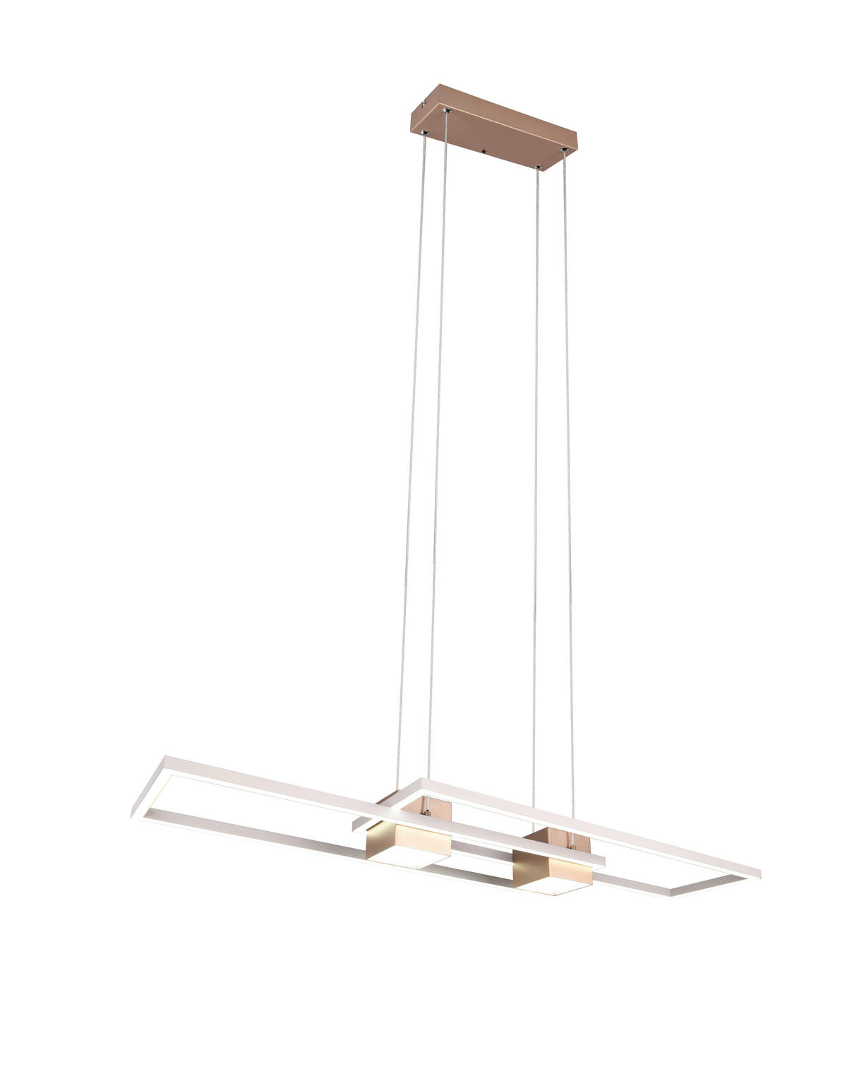 LED-PENDELLEUCHTE 100/28/150 cm    - Grau/Cappuccino, Design, Metall (100/28/150cm) - Trio Leuchten