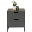 NACHTSCHRANK 47,6/53,1/40 cm  - Anthrazit/Schwarz, Design, Holzwerkstoff/Metall (47,6/53,1/40cm) - Novel