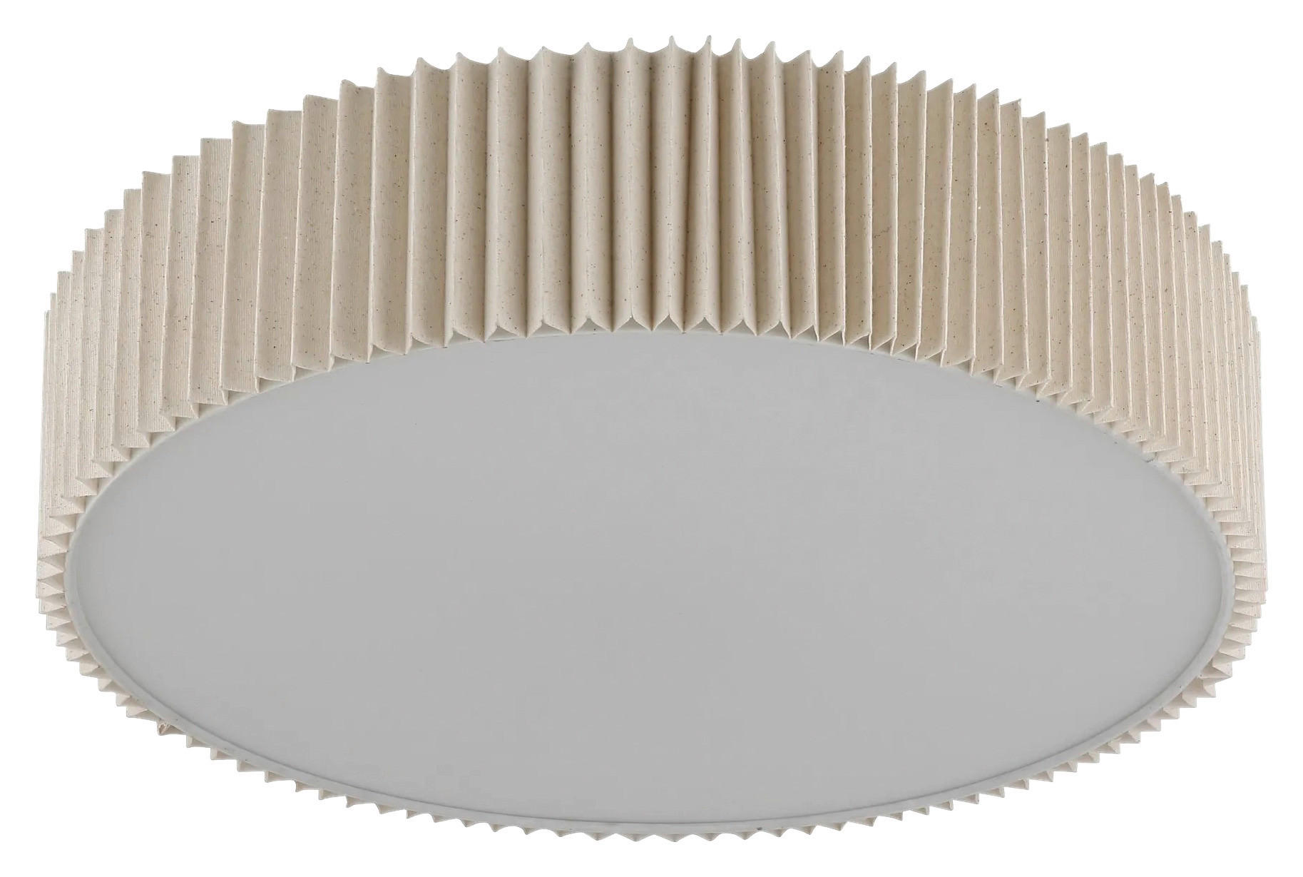 DECKENLEUCHTE  53/13 cm    - Opal/Naturfarben, MODERN, Textil/Metall (53/13cm) - Nouvel