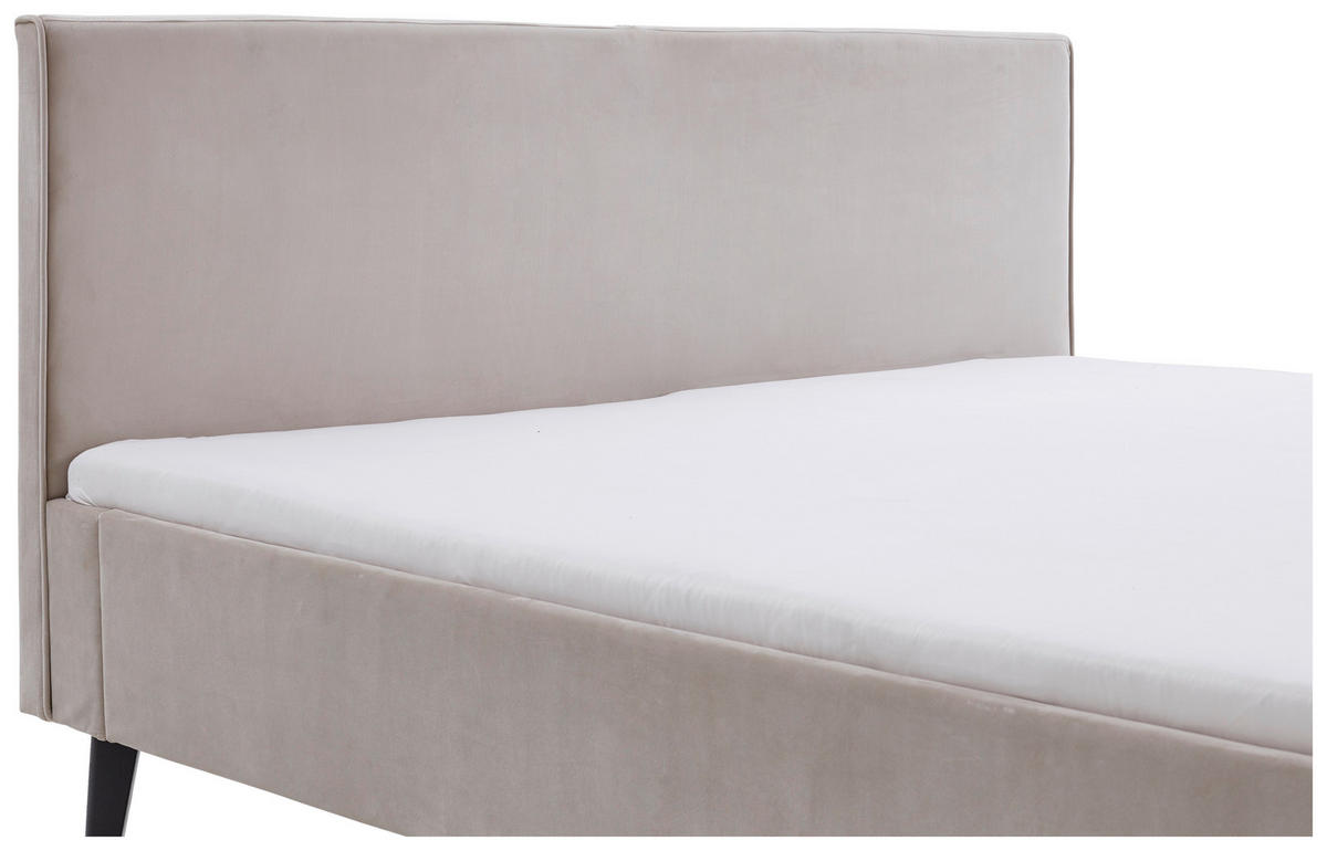POLSTERBETT 180/200 cm  in Beige  - Beige/Schwarz, Basics, Holz/Textil (180/200cm) - Boxxx
