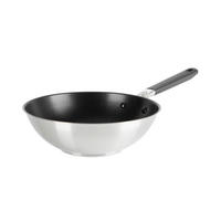 WOK Classic Stainless Steel Keramikbeschichtung 28 cm  - Silberfarben, Basics, Kunststoff/Metall (28cm) - Kitchenaid
