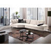 ECKSOFA in Flachgewebe Creme  159/344 cm  - Creme/Schwarz, Design, Textil/Metall (159/344cm) - Chilliano