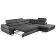 ECKSOFA  in Webstoff Dunkelgrau  280/235 cm  - Dunkelgrau, Design, Textil/Metall (280/235cm) - Hom`in