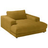 XXL-SESSEL in Feincord Goldfarben, Hellgrün  - Goldfarben/Schwarz, Design, Kunststoff/Textil (150/86/170cm) - Lomoco