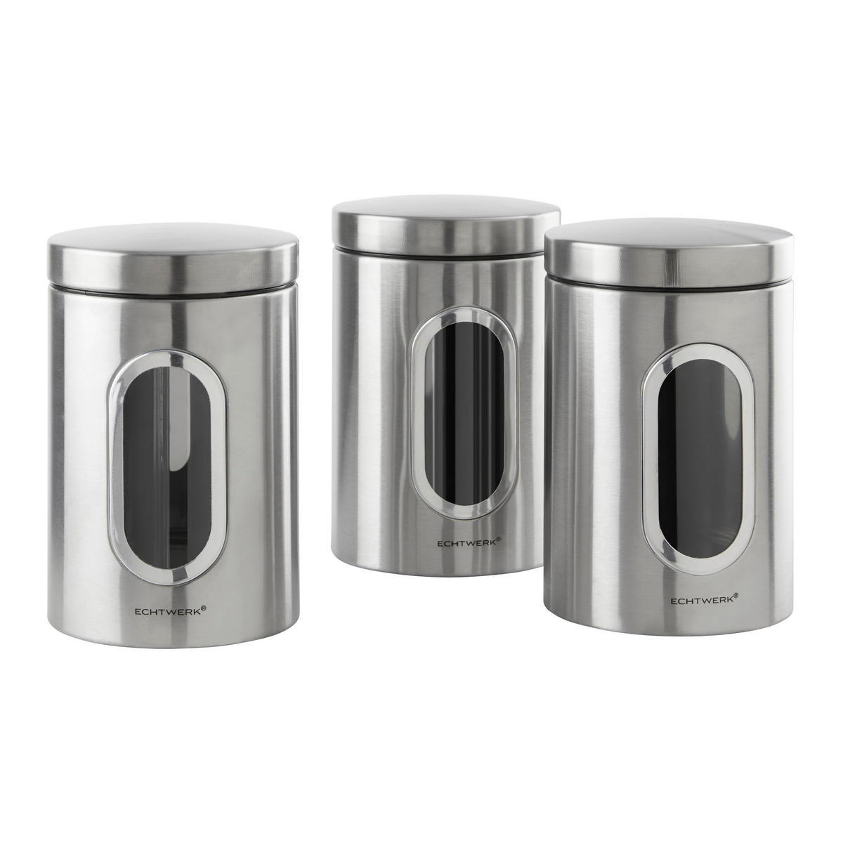 VORRATSDOSENSET 3-teilig  - Silberfarben, Trend, Metall (11/17,5cm) - Echtwerk