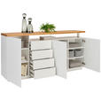 SIDEBOARD 196/92/41,5 cm  - Eichefarben/Weiß, KONVENTIONELL, Holz/Holzwerkstoff (196/92/41,5cm) - Novel