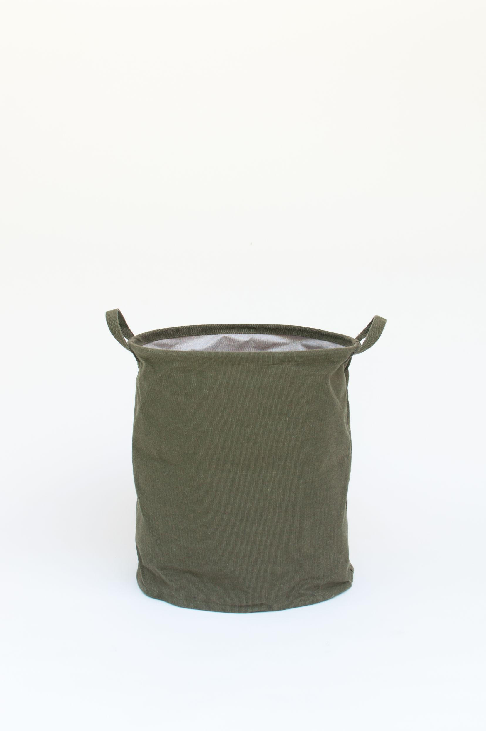 KOŠARA DEKORATIVNA      30/30/30 cm   - maslinasto zelena, Basics, tekstil (30/30/30cm)