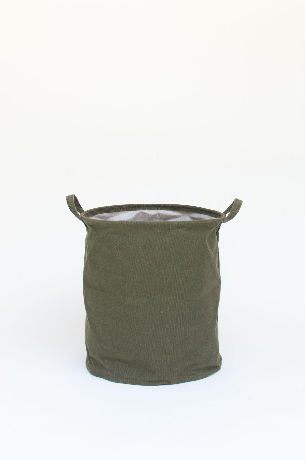 OKRASNA KOŠARA       - olivno zelena , Basics, tekstil (30/30/30cm)