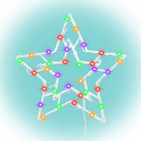 LED KARÁCSONYI FIGURA - többszínű, Basics, műanyag (33/33/4cm)