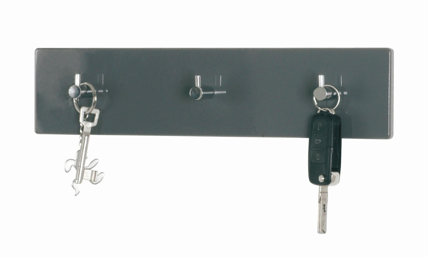 GARDEROBA ZIDNA   siva, boje kroma  metal, drvni materijal  - siva/boje kroma, Design, drvni materijal/metal (34/5/8cm) - Modern Living