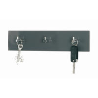 ZIDNI ČIVILUK   siva, boja hroma  metal, pločasti materijal  - boja hroma/siva, Dizajnerski, metal/pločasti materijal (34/5/8cm) - Boxxx