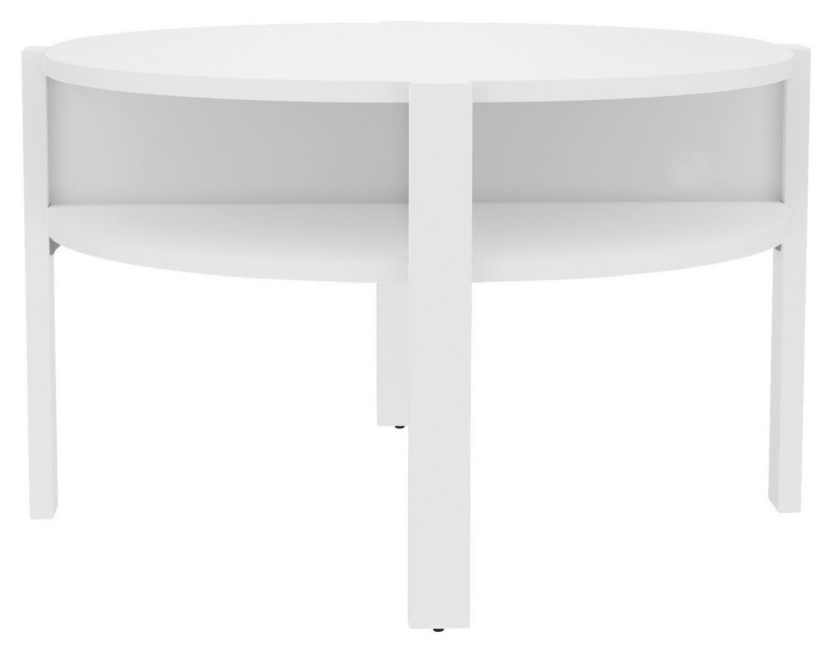 COUCHTISCH in Holzwerkstoff 74,4/74,4/45,5 cm  - Weiss, Romantik / Landhaus, Holzwerkstoff (74,4/74,4/45,5cm) - Ti'me