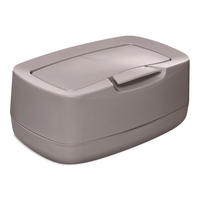 FEUCHTTÜCHER-BOX - Graubraun, Basics, Kunststoff (21/13/9cm) - Bebe Jou