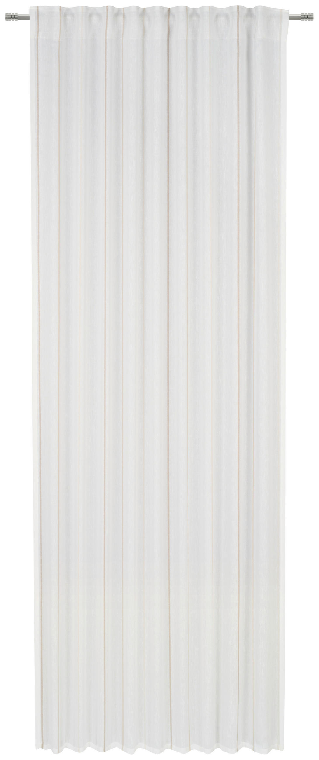 ZAVJESA SA SKRIVENIM OMČAMA smeđa, krem, bež  140/245 cm  - bež/smeđa, Design, tekstil (140/245cm) - Esposa