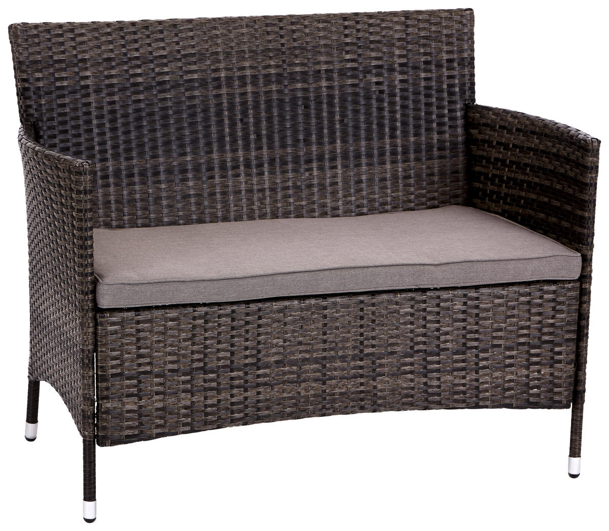 LOUNGE GARNITURA  smeđa, siva   - tamno smeđa/siva, Moderno, staklo/metal - Ambia Garden
