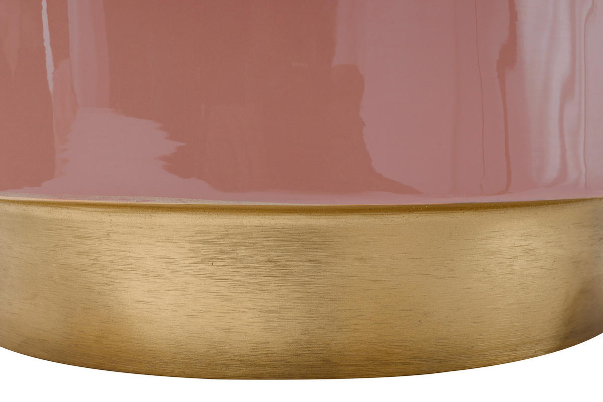 BEISTELLTISCH in Metall  - Goldfarben/Rosa, Design, Metall (35/44,5cm) - Kayoom
