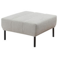 HOCKER in Textil Creme  - Creme/Schwarz, Design, Textil/Metall (80/46/80cm) - Pure Home Lifestyle
