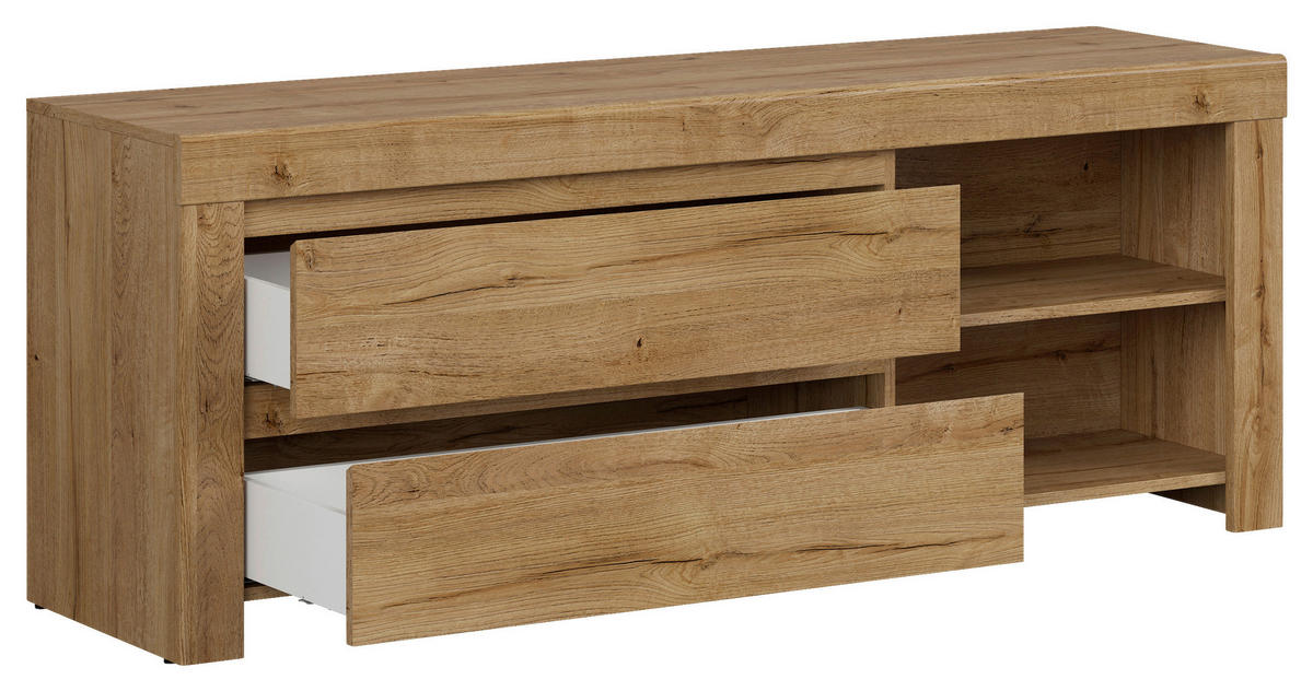 LOWBOARD  in 156/60,5/42 cm  - Eichefarben/Erlefarben, Design, Holzwerkstoff/Kunststoff (156/60,5/42cm)
